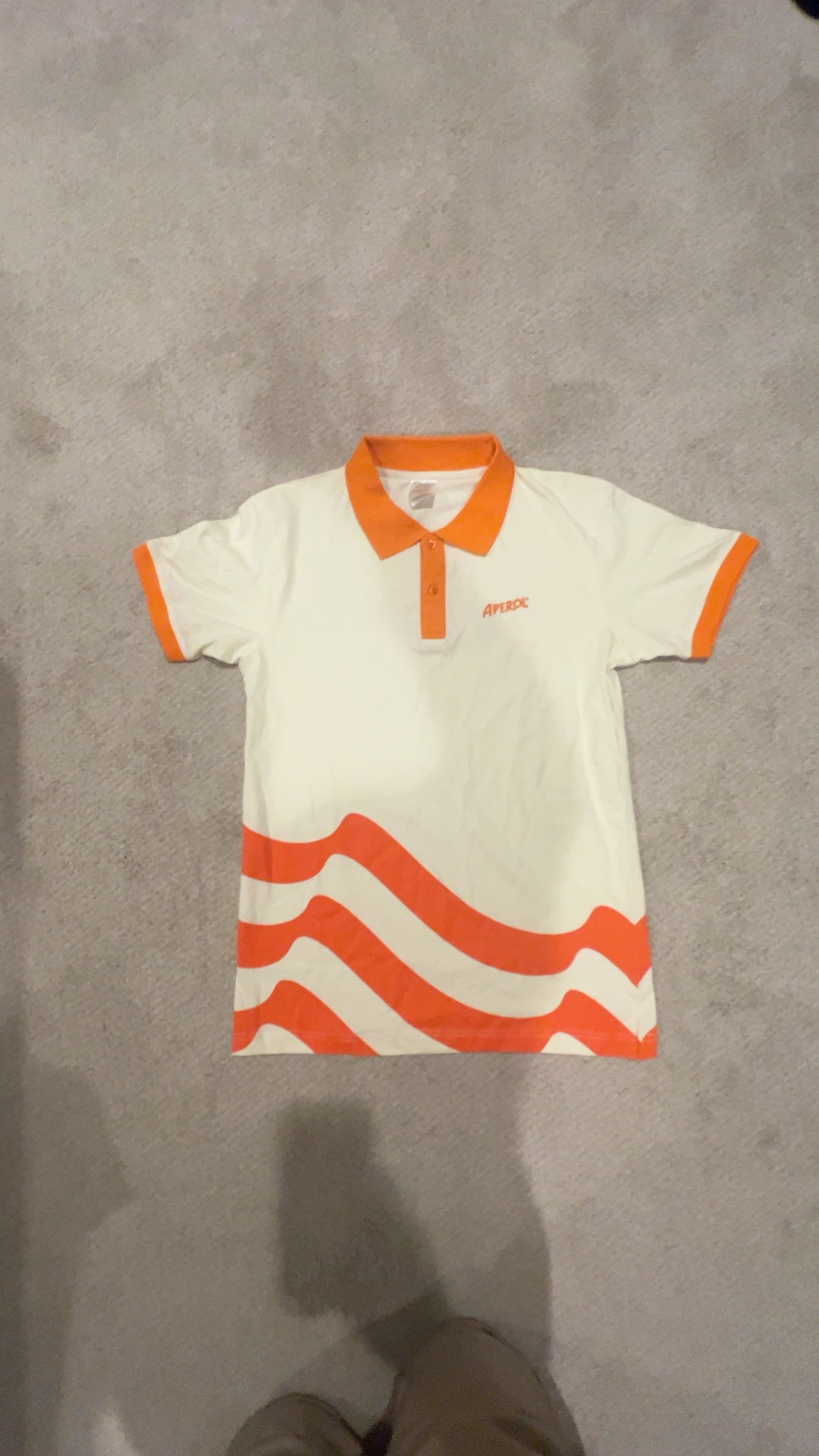 Aperol Orange and White Polo Shirt