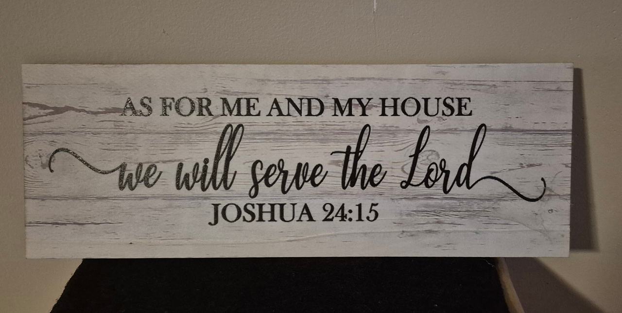 Joshua 24:15 Rustic Wood Wall Decor