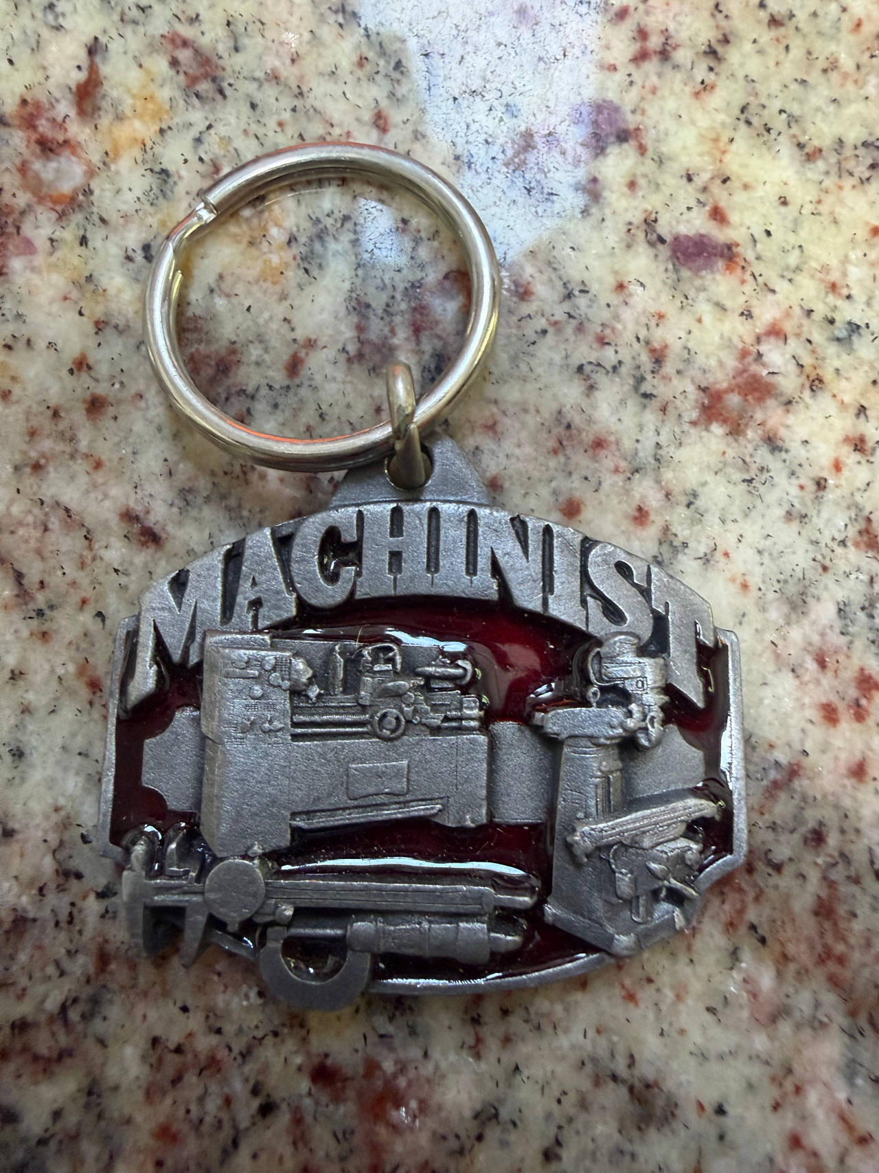 Siskiyou Buckle Co. 1989 Machinist Pewter Keychain