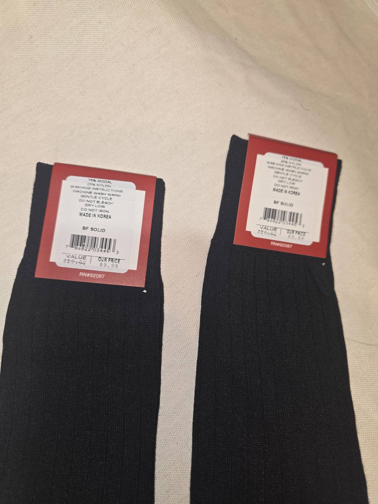 Saks Fifth Avenue RED Modal Blend Ribbed Crew Socks