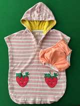 Boden Strawberry Towelling Throw-On w/Swim Diaper - Image 1