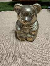 Brass Teddy Bear Piggy Bank 5-inch - Image 1