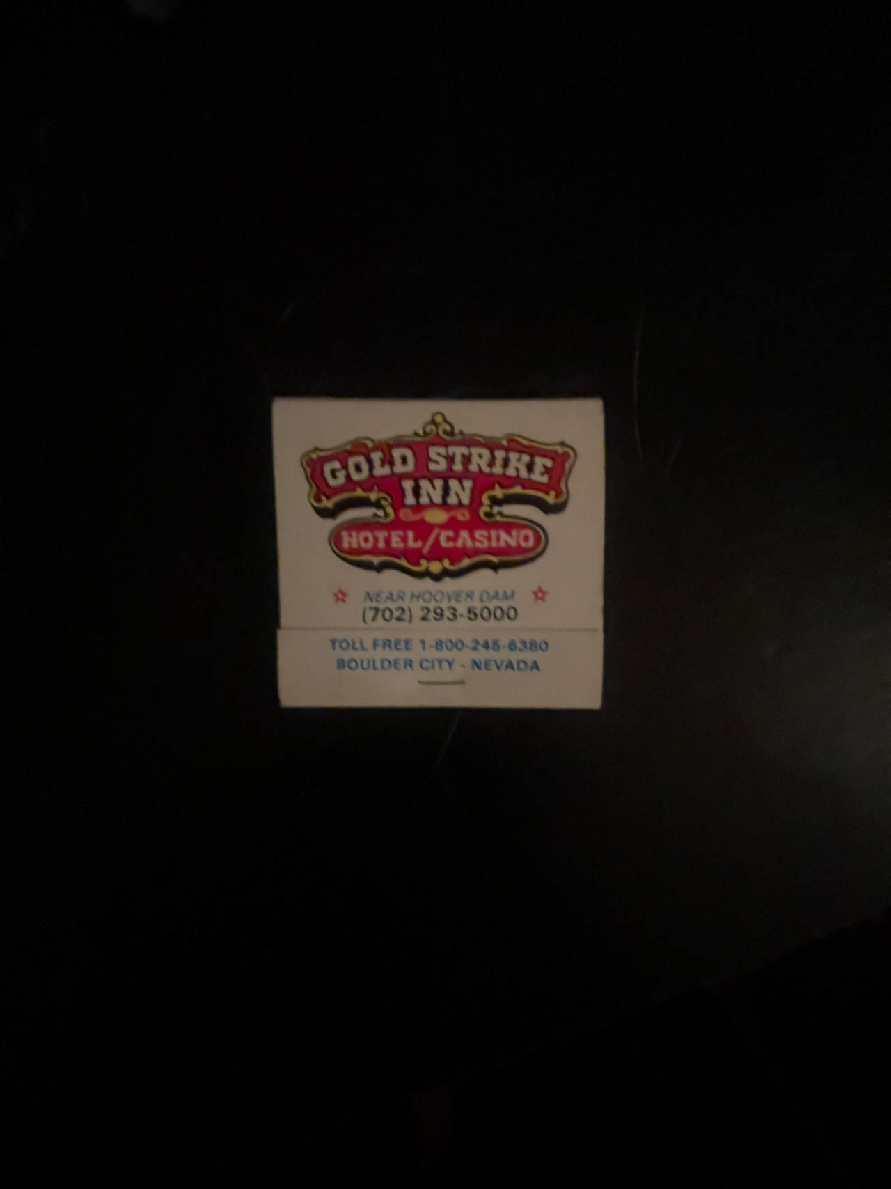 Gold Strike Inn Hotel/Casino Matchbook
