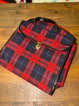 Vintage Plaid Clutch with Kiss Lock MCM Lunchbox Picnic  - Image 3