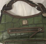 Dooney & Bourke Croc Embossed Leather Shoulder Bag - Image 1