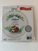 Dimensions Baby Fox Birth Record Embroidery Kit NEW - Image 1