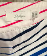 Lady Hagen Women's Striped Golf Shorts size 14 fun print - Image 1