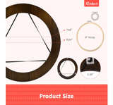 XEmbro 8 Inch Wood Embroidery Hoop Frame for Hanging Sewing Ornaments, Decorativ - Image 3