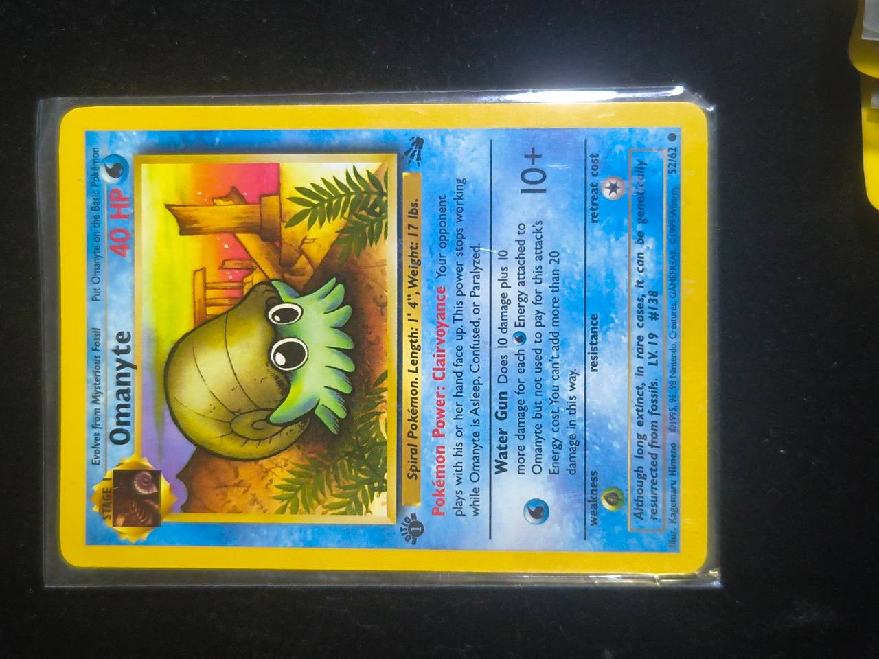 Pokémon TCG Omanyte 1st Edition Fossil 52/62