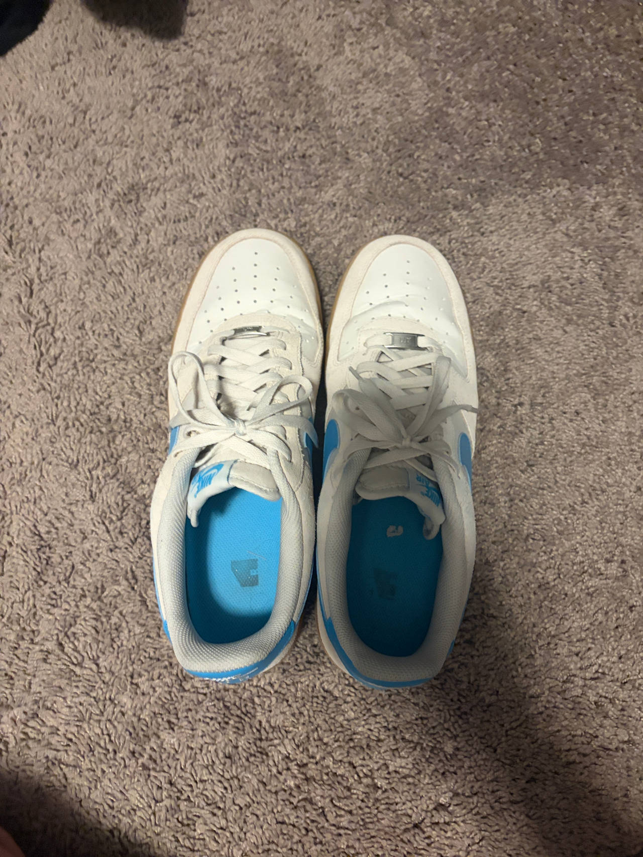 Nike Air Force 1 Low White University Blue Gum Sole