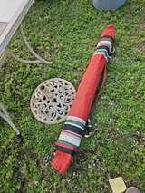Tile Top Patio Table and Chair Set with Umbrella Base - Image 1