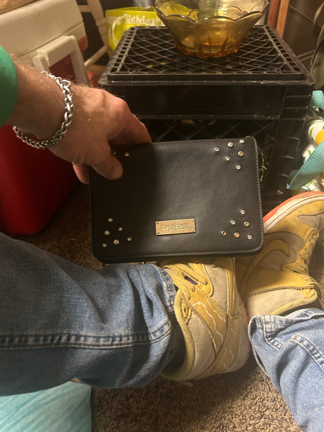 Pepe Jeans Studded Clutch