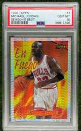 1996 Topps Season's Best Michael Jordan En Fuego #SB1 PSA 10 - Image 2