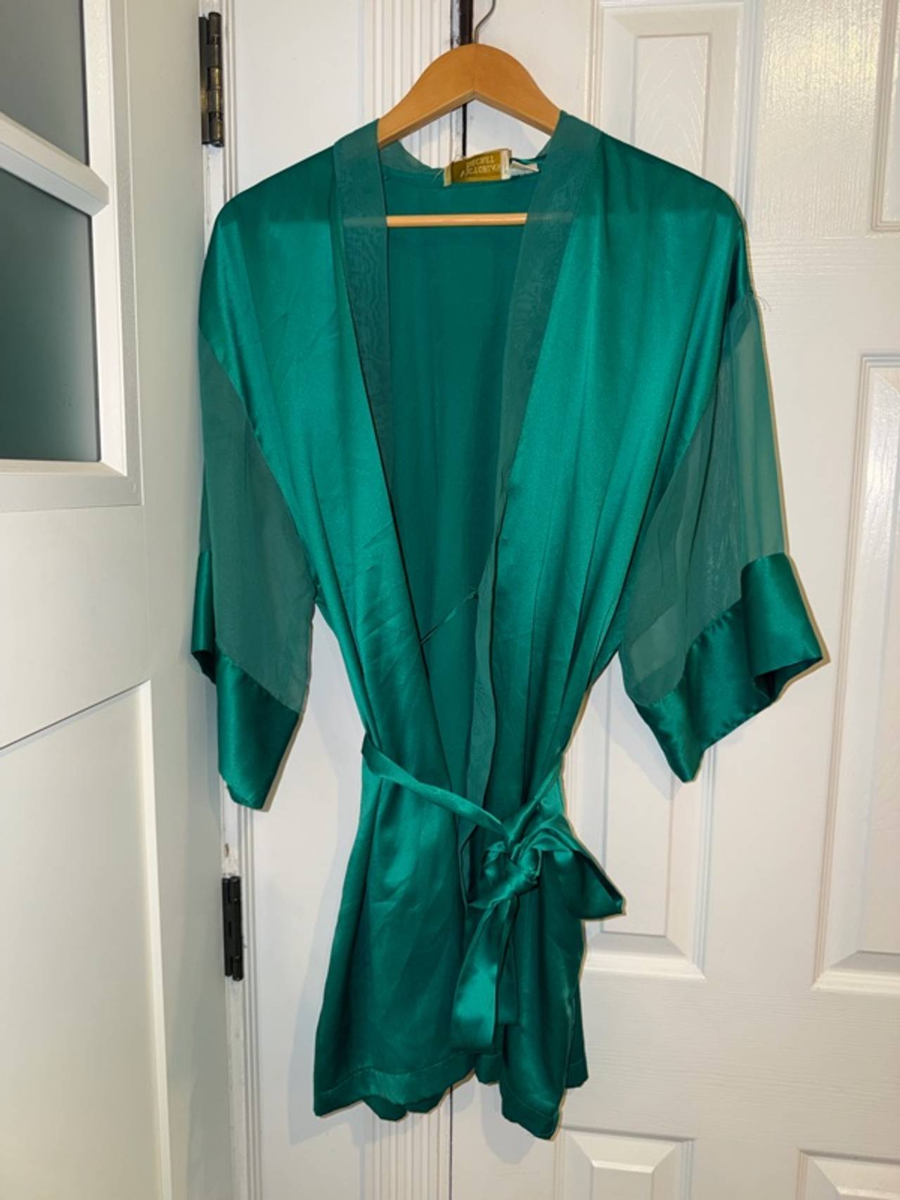 Victoria's Secret Gold Label Vintage Emerald Green Robe