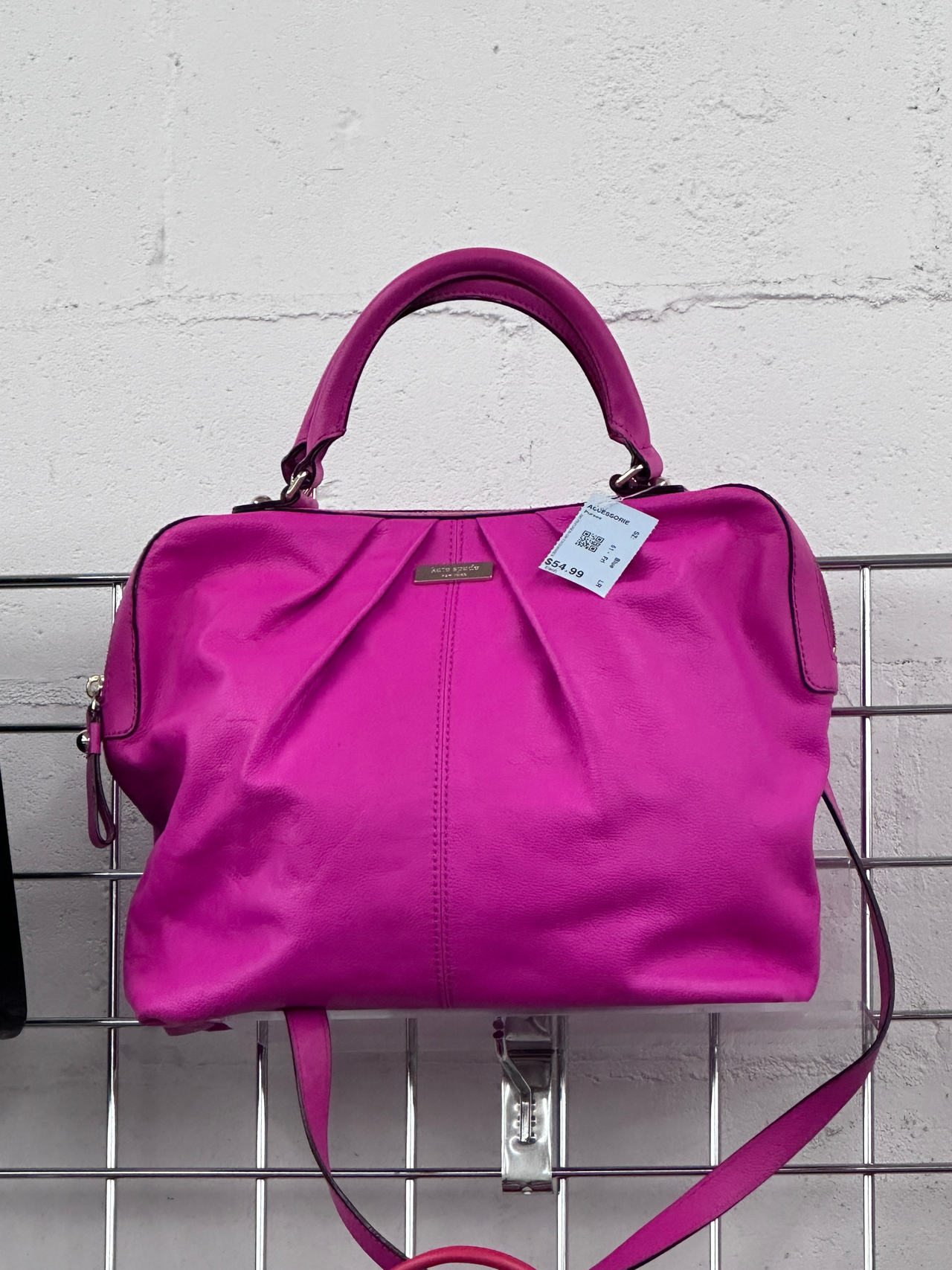 Kate Spade New York Pink Pleated Leather Satchel