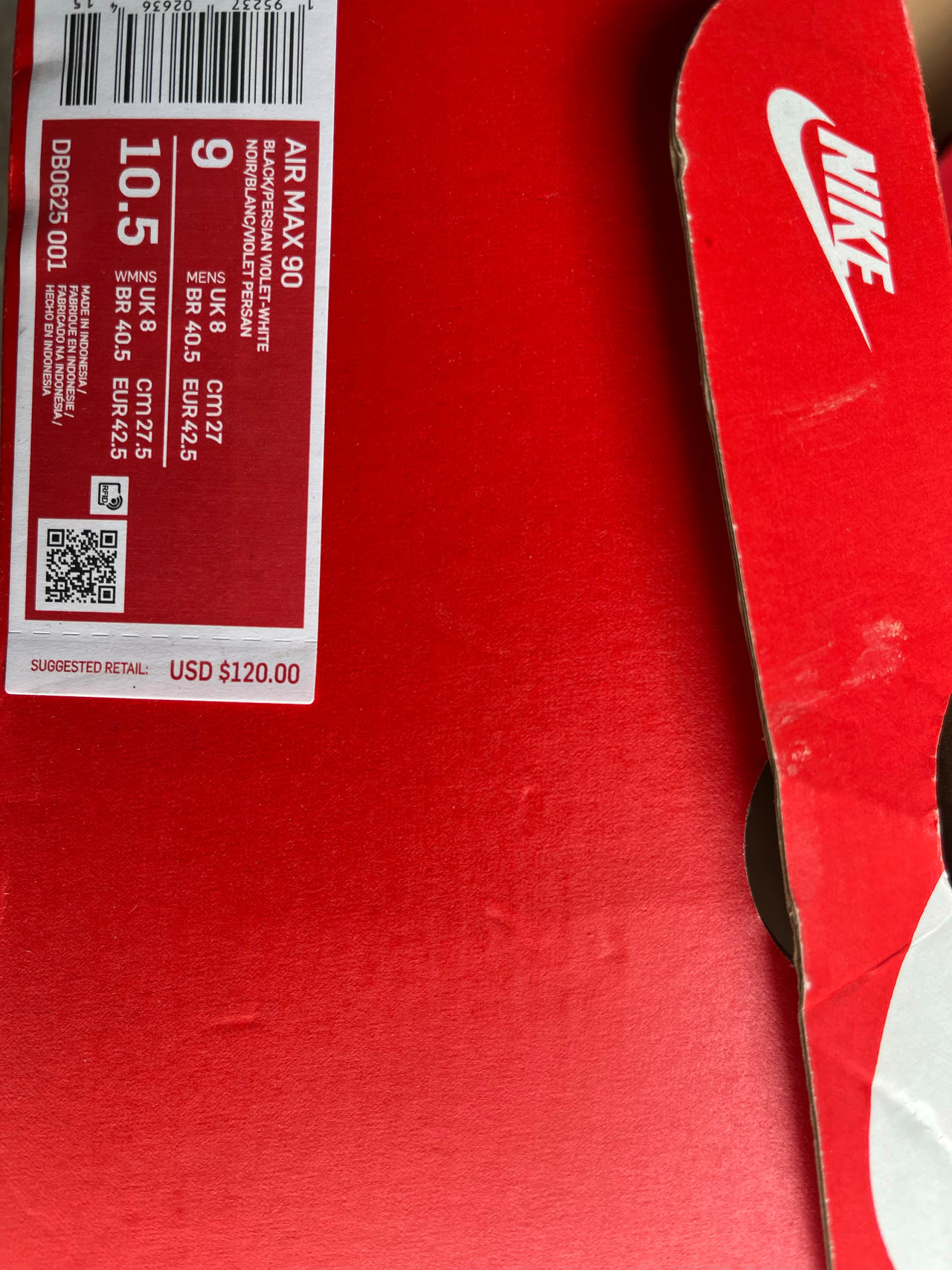 Nike Air Max 90 Black Persian Violet White