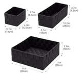 Posprica Woven Storage Baskets for Organizing, Small Black Baskets Cube Bin - Image 2