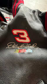 Dale Earnhardt Vintage Faux Leather Jacket Black/Red Kids 24 Months  - Image 2