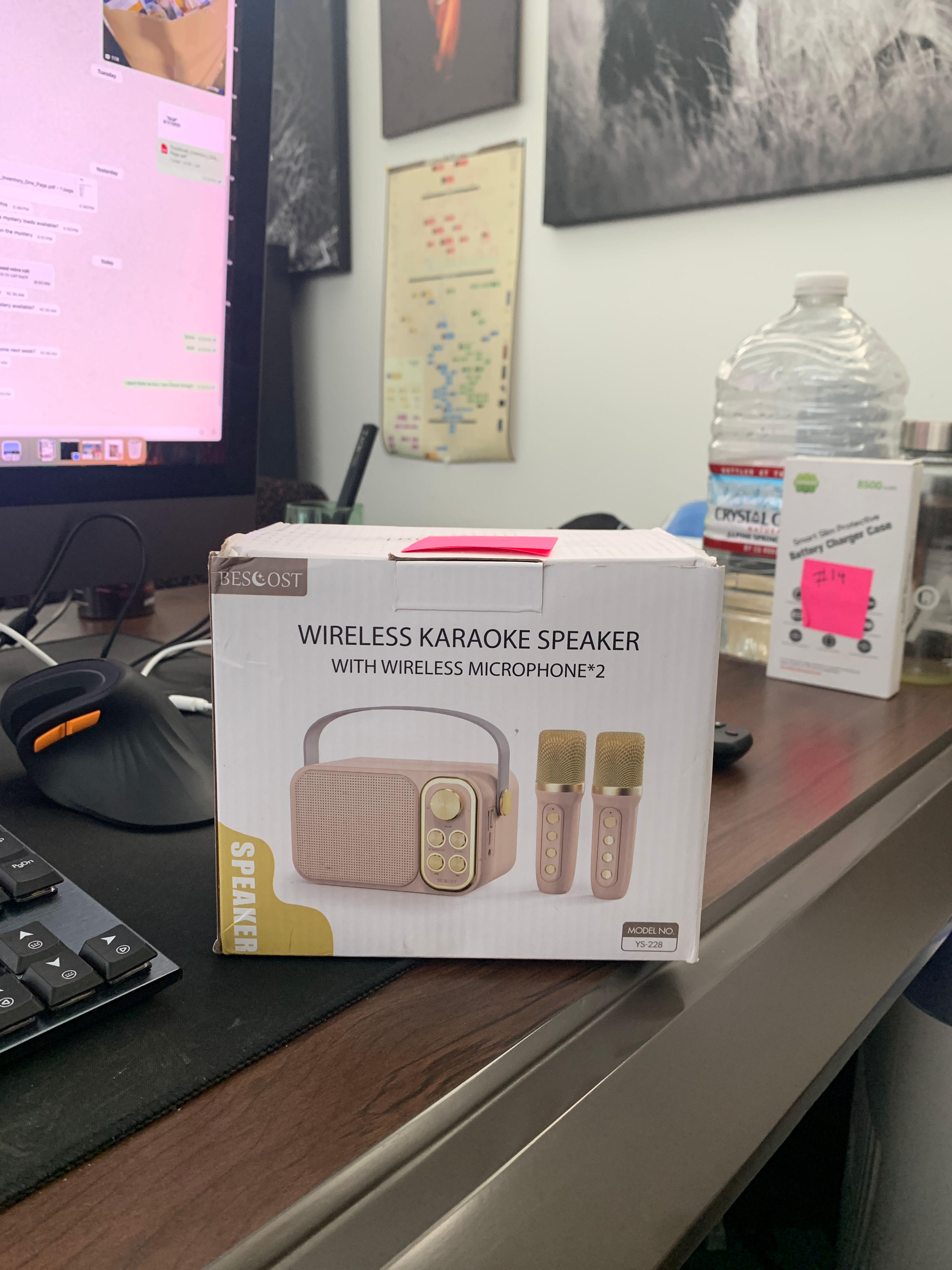 Bescost YS-228 Wireless Karaoke Speaker with 2 Microphones