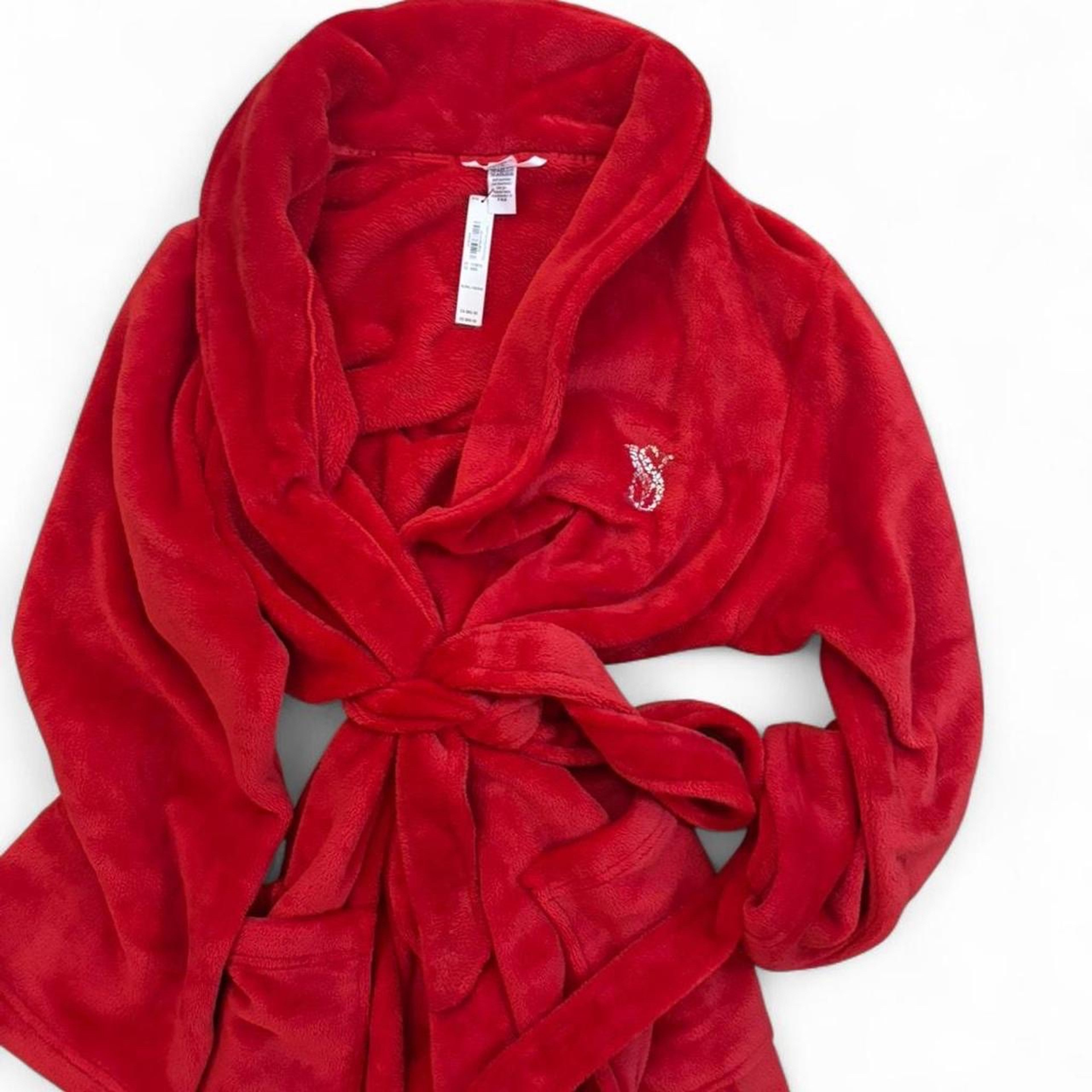 Victoria's Secret Plush Robe with Rhinestone Logo