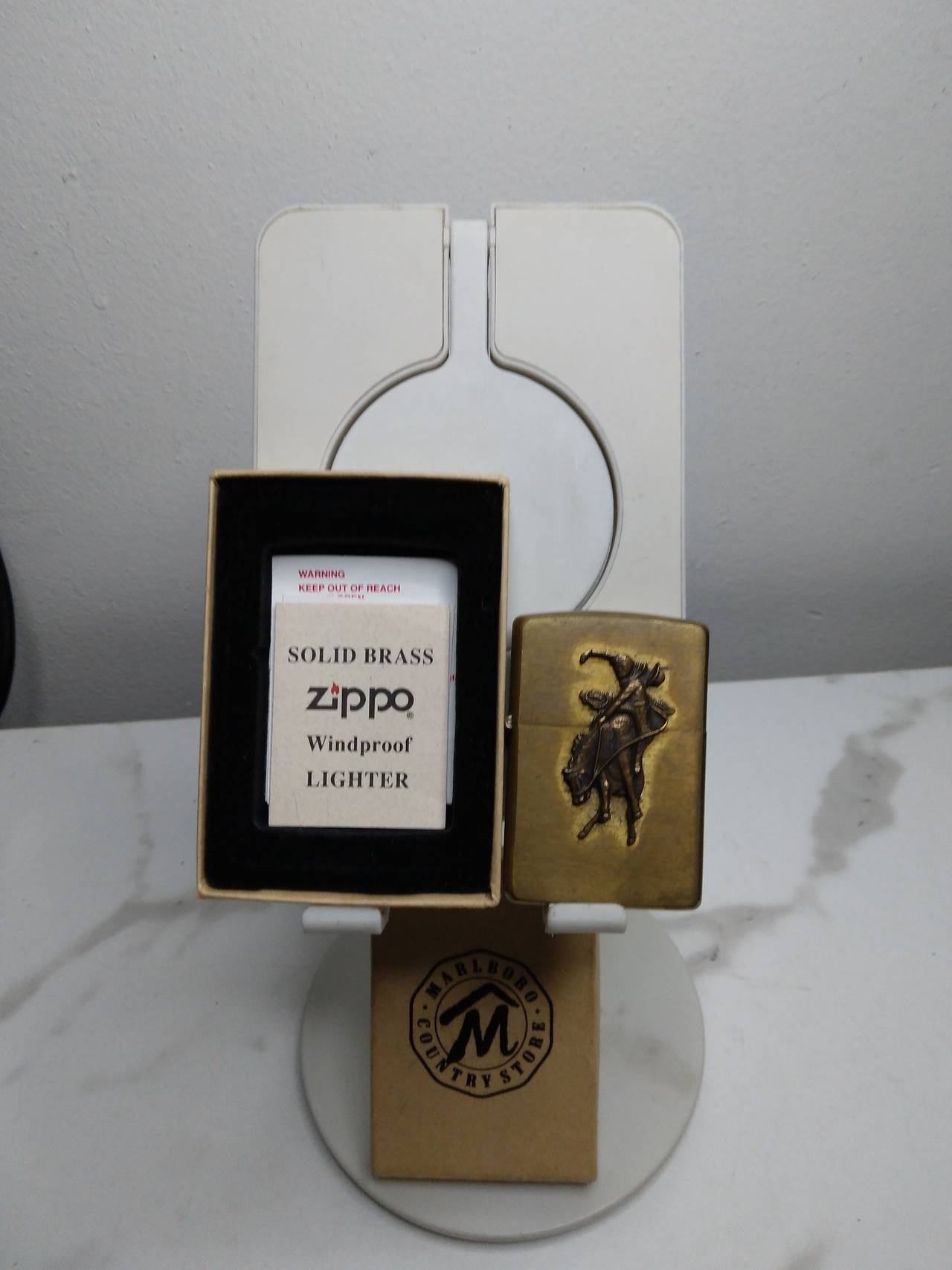 Zippo End of the Trail Antique Brass Lighter