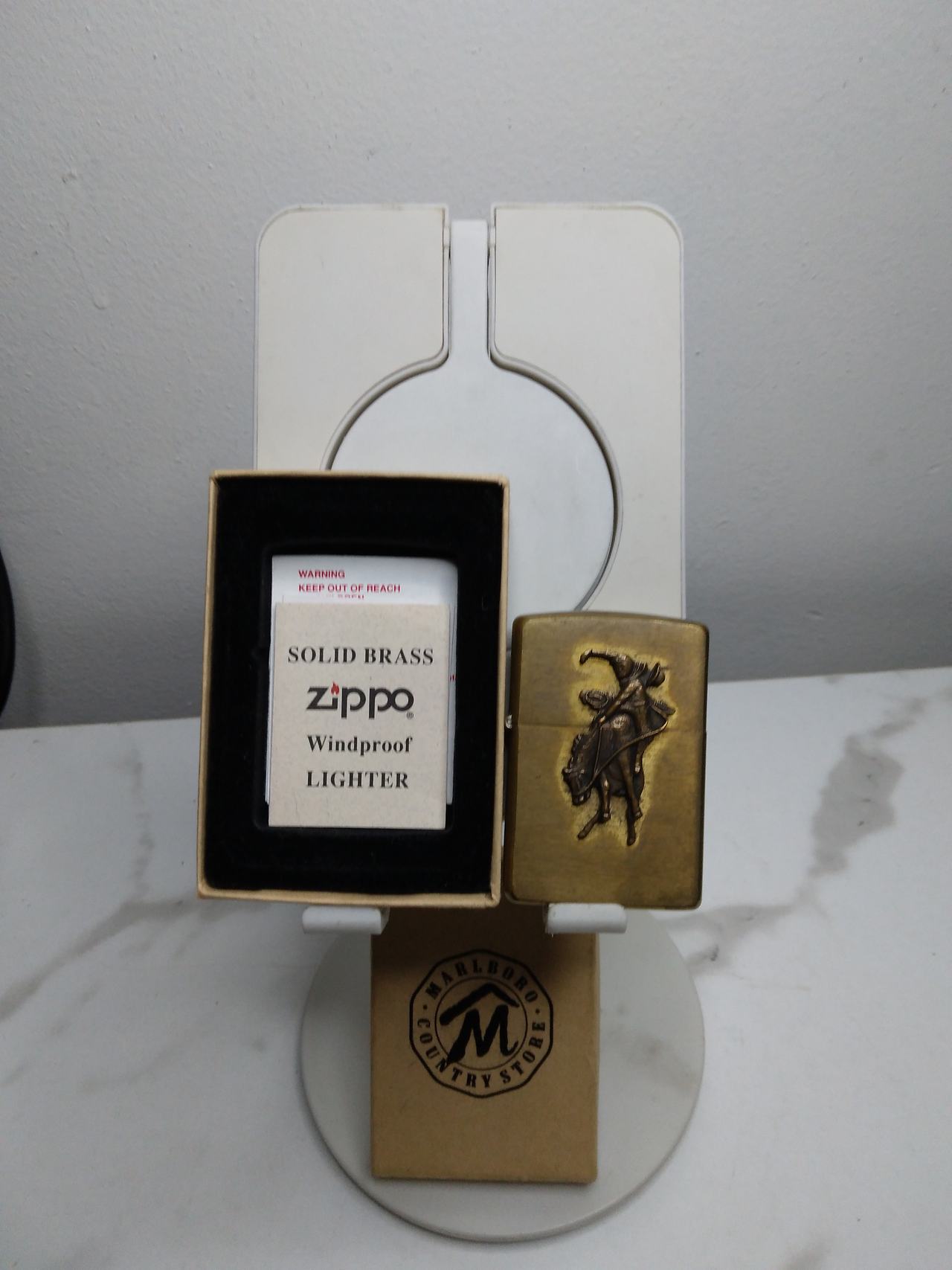Zippo End of the Trail Antique Brass Lighter