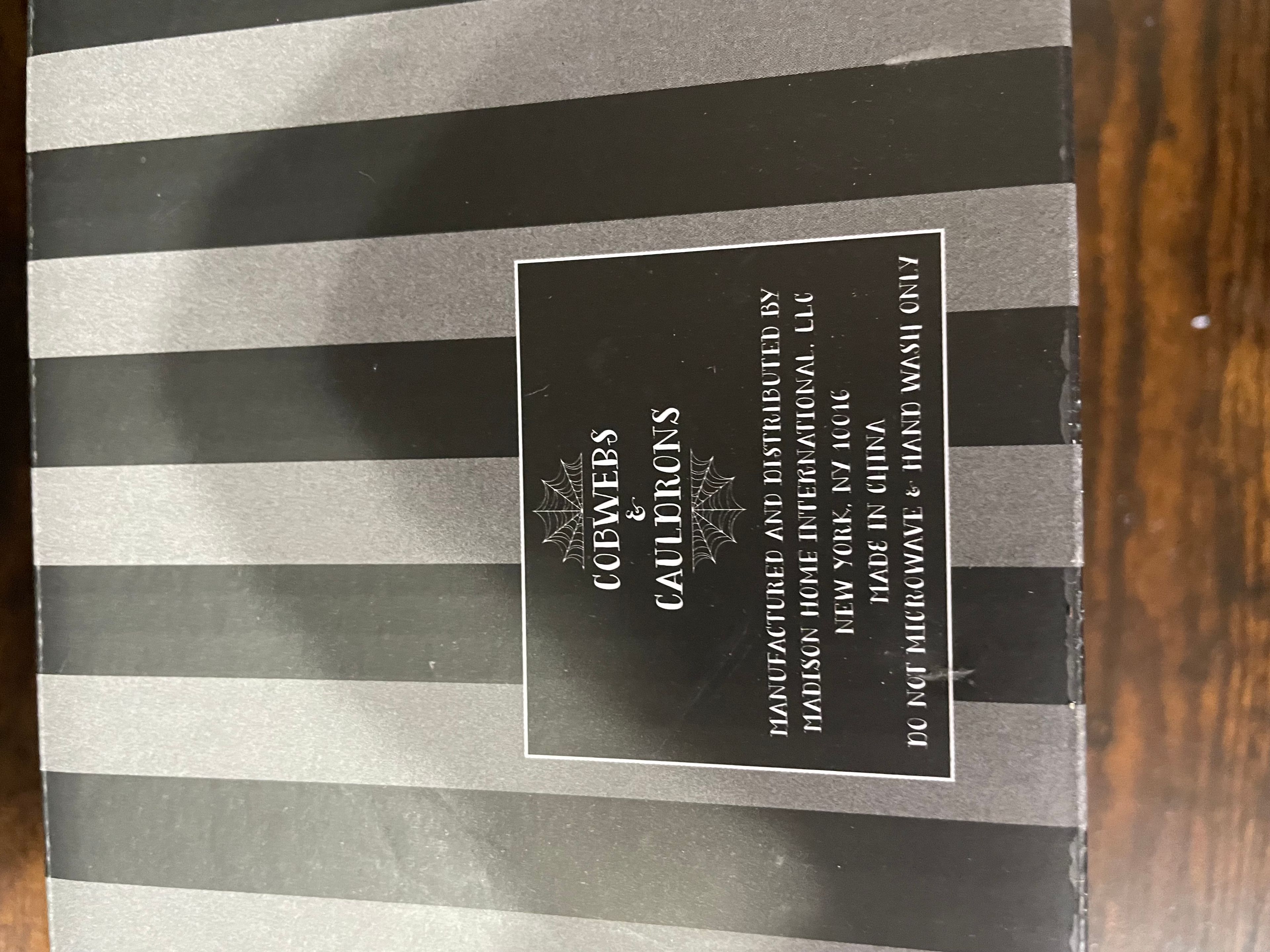 Cobwebs & Cauldrons Halloween Cat Mug with Pink Bow - Image 2