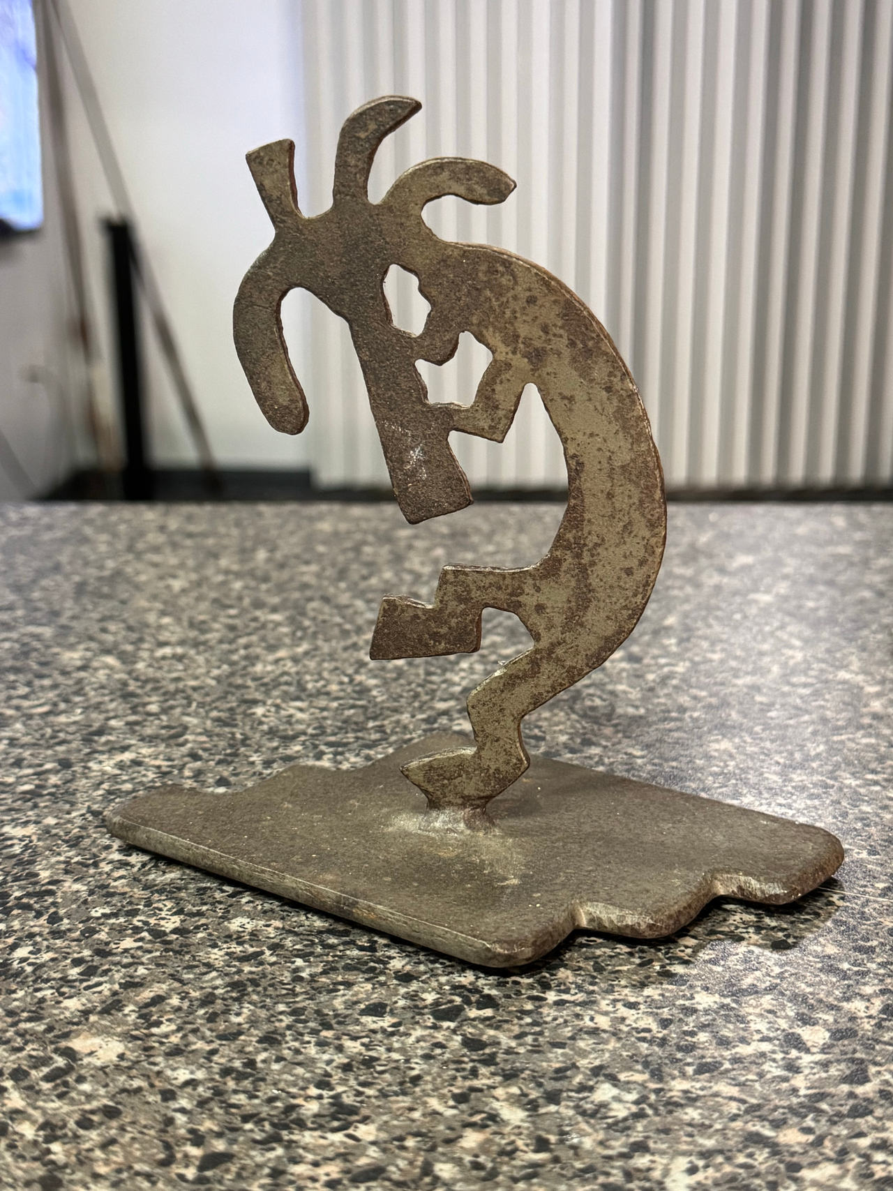 Rustic Metal Kokopelli Statue