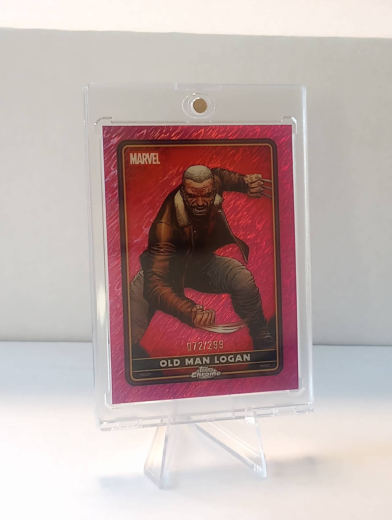 2024 Topps Chrome Marvel Old Man Logan Pink Refractor /299 #74