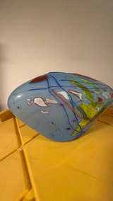 Stephen Nelson Signed Glass Sea Fan Sculpture - Image 3