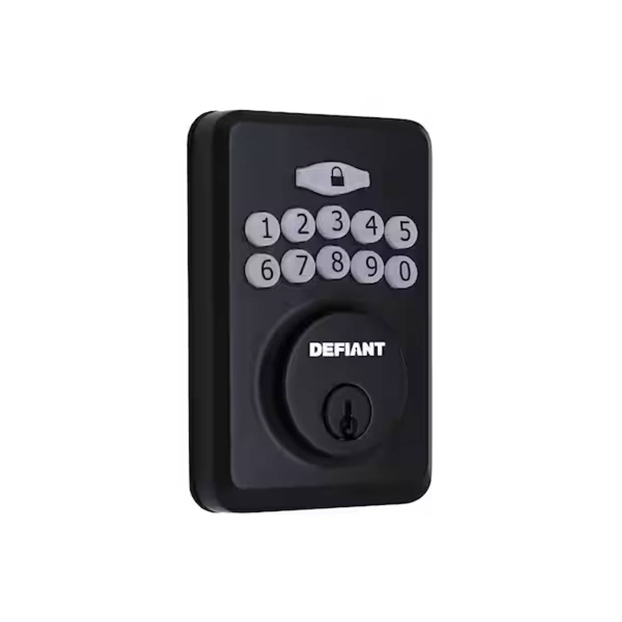 Defiant Castle Electronic Deadbolt in Matte Black