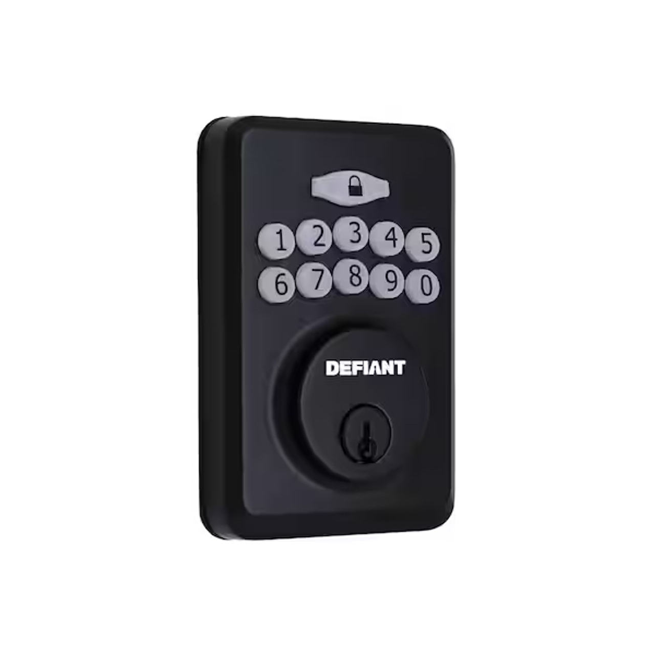 Defiant Castle Electronic Deadbolt in Matte Black