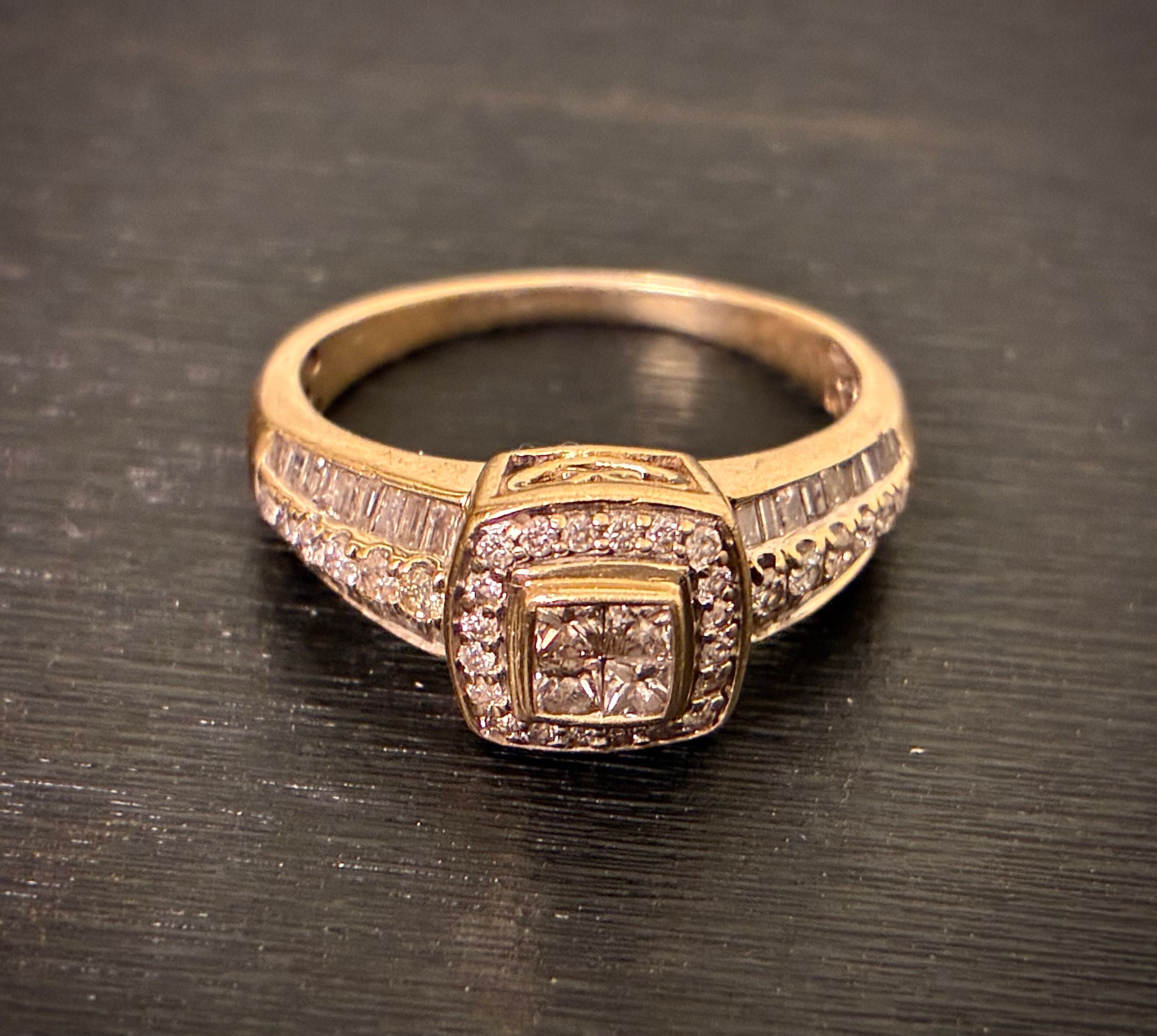 Diamond Cluster Engagement Ring - Image 2