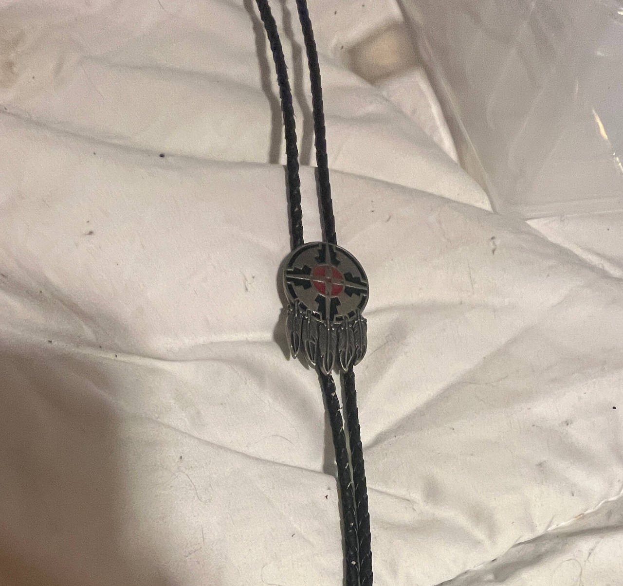 Native American Style Medicine Wheel Bolo Tie