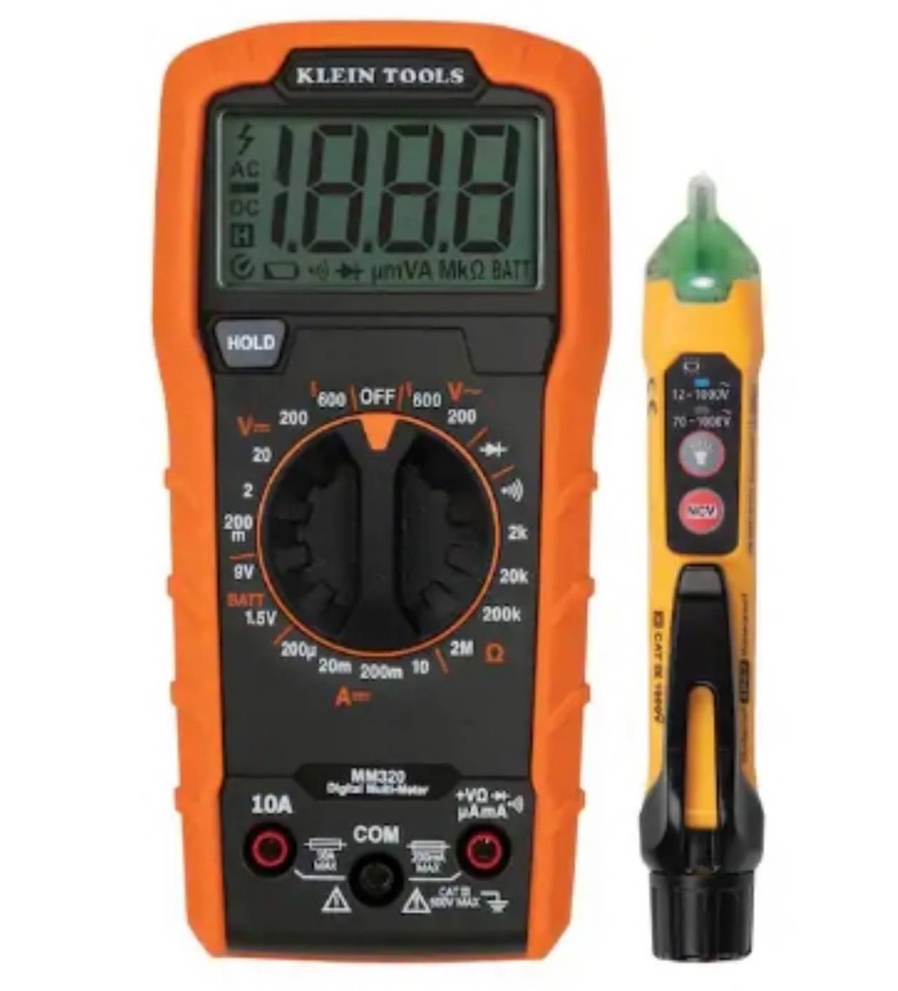 Klein Tools MM320 Digital Multimeter and Voltage Tester Kit