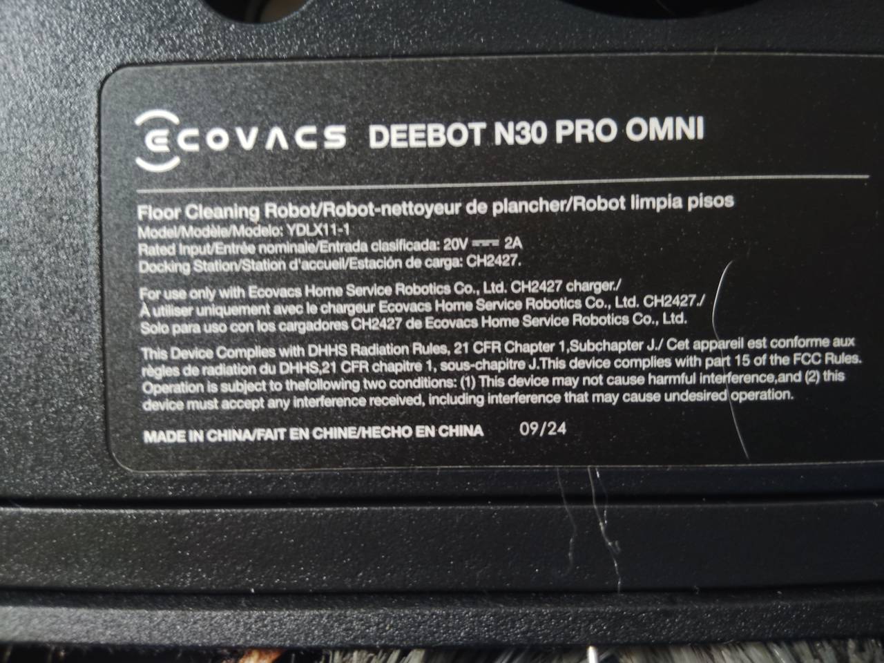 Ecovacs Deebot N30 Pro Omni