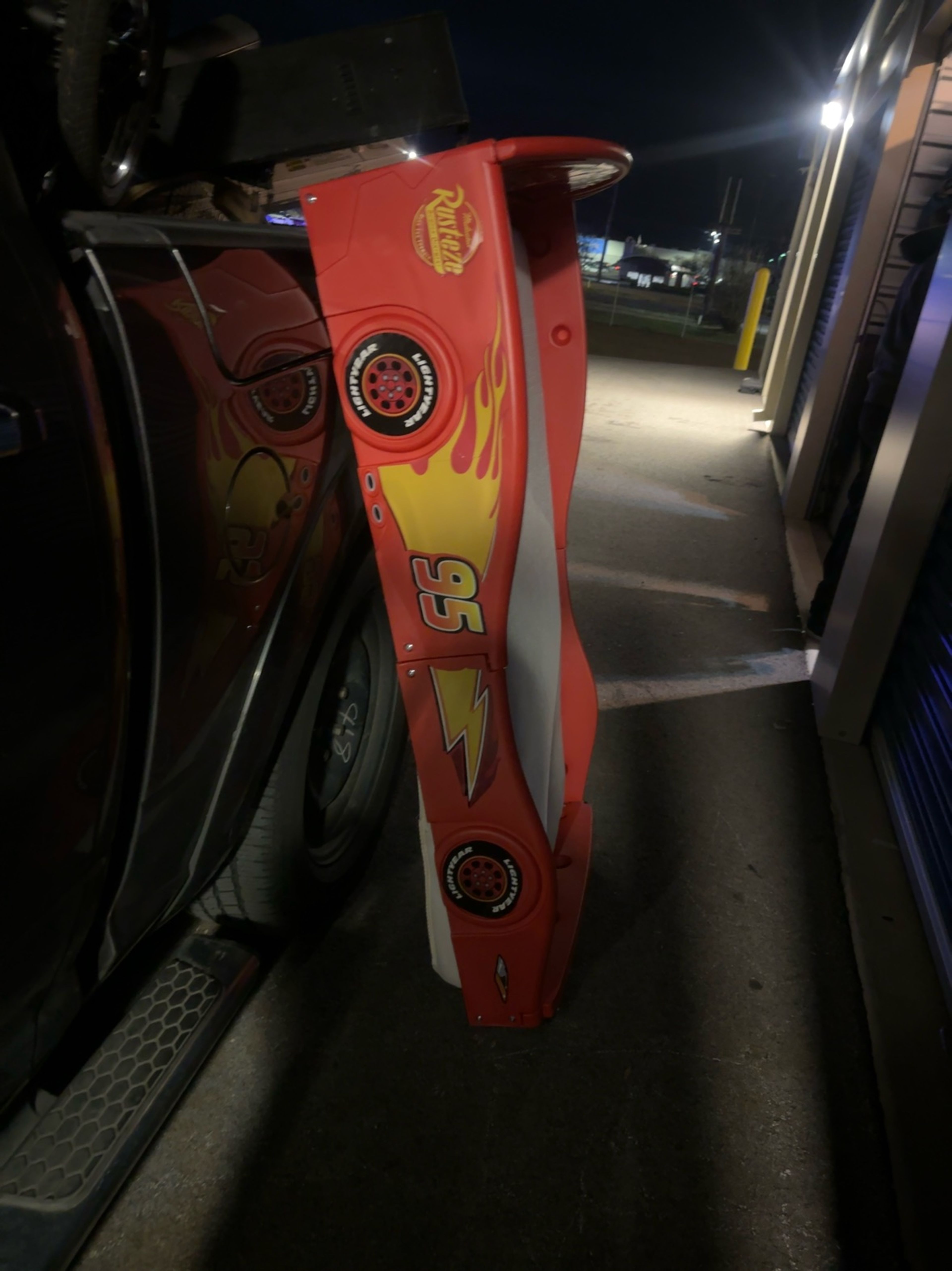 Disney Lightning McQueen Red Twin Bed with Trundle