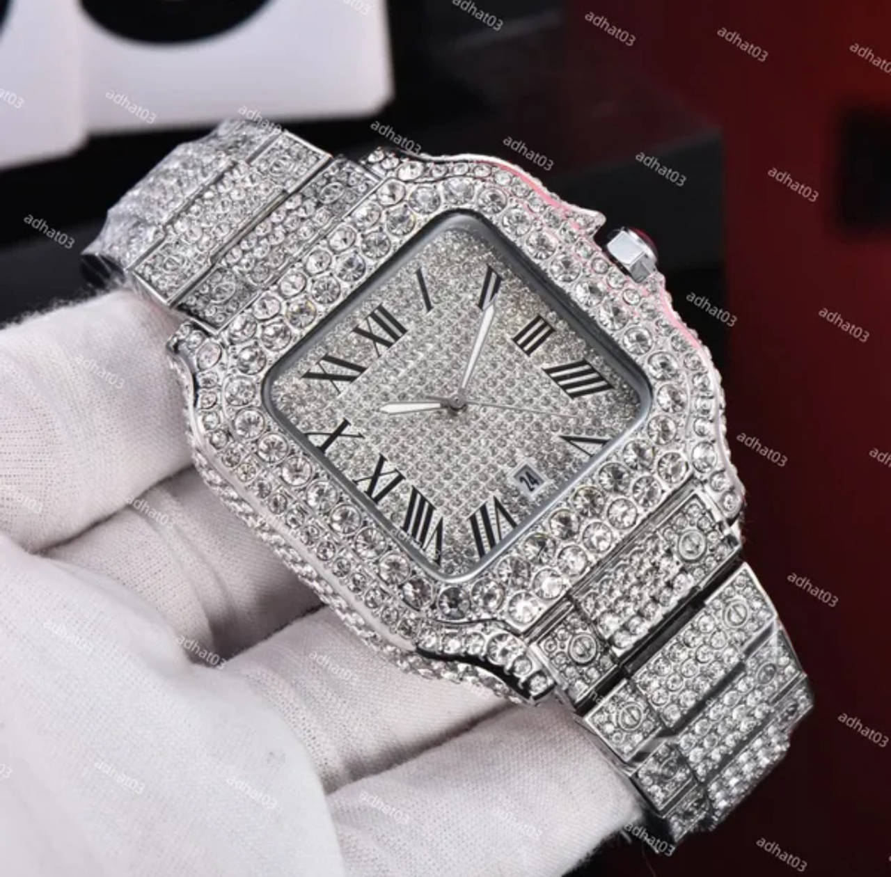 Cartier Santos (iced out aftermarket)