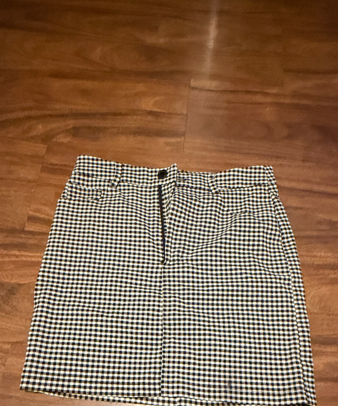 Forever 21 Black and White Gingham Mini Skirt