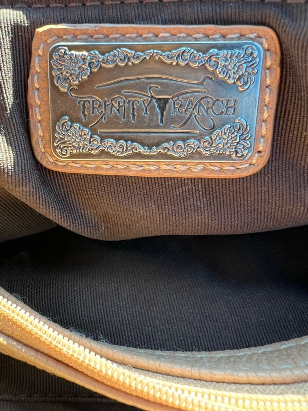 Trinity Ranch Brown Cowhide Crossbody Bag