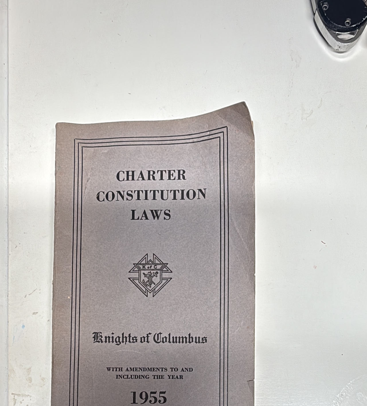 1955 Knights of Columbus Charter Constitution Laws Booklet
