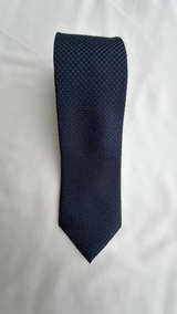 Calvin Klein Navy Micro-Dot Silk Tie - Image 2
