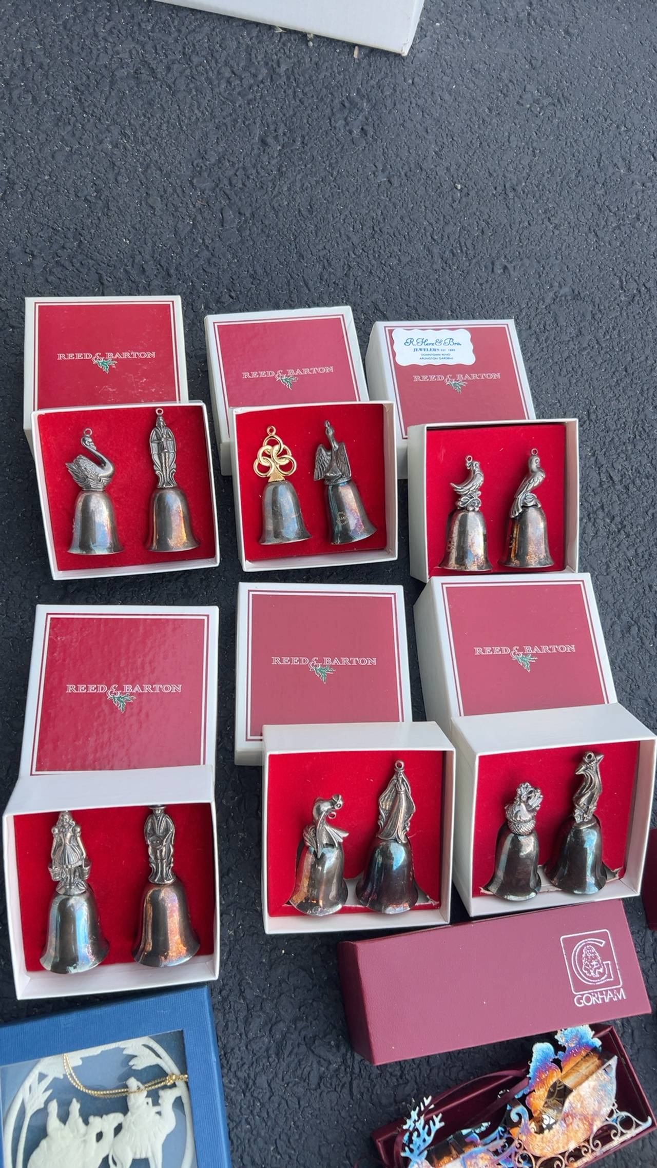Reed & Barton 12 Days of Christmas Bells Silverplate Set