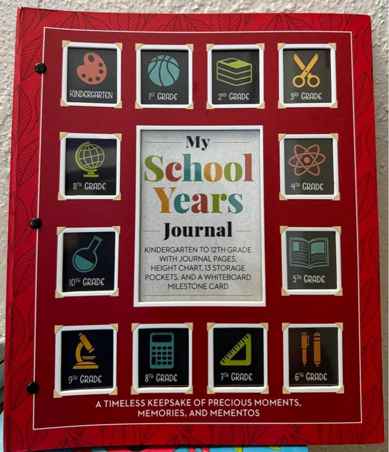 Thunder Bay Press School Years Scrapbook K-12 Keepsake Binder