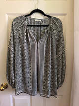 Max Studio Printed Long Sleeve Blouse - Image 1