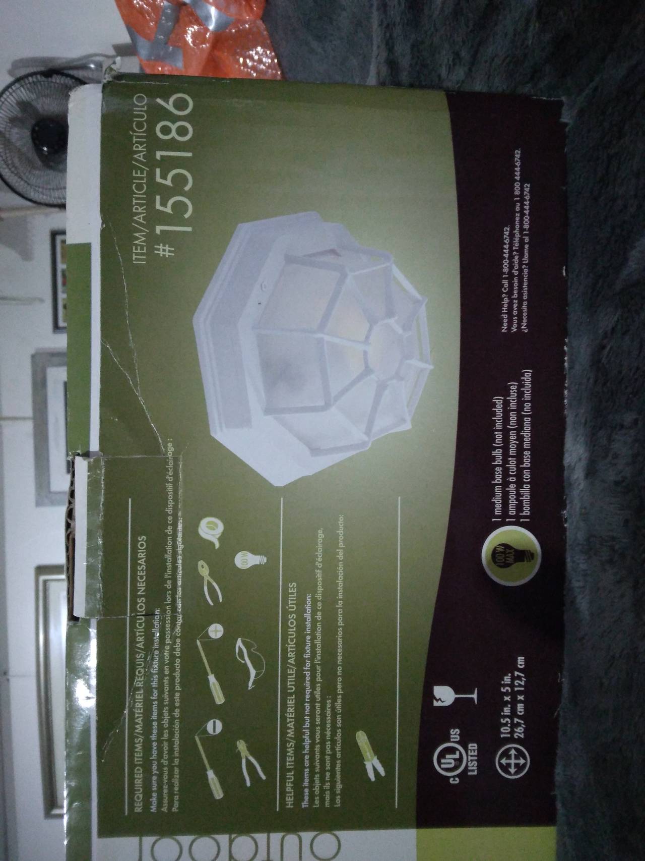 Portfolio Outdoor Flushmount Porch Light #155186