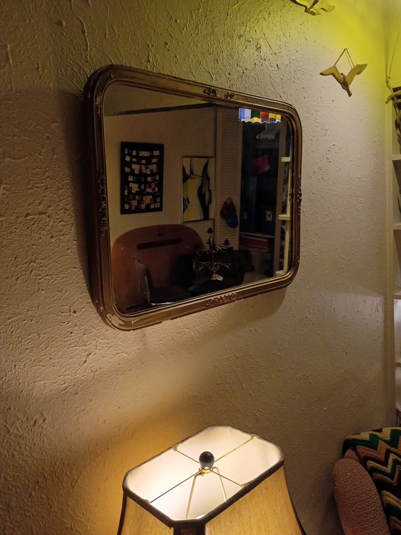 Vintage Gold Ornate Wall Mirror