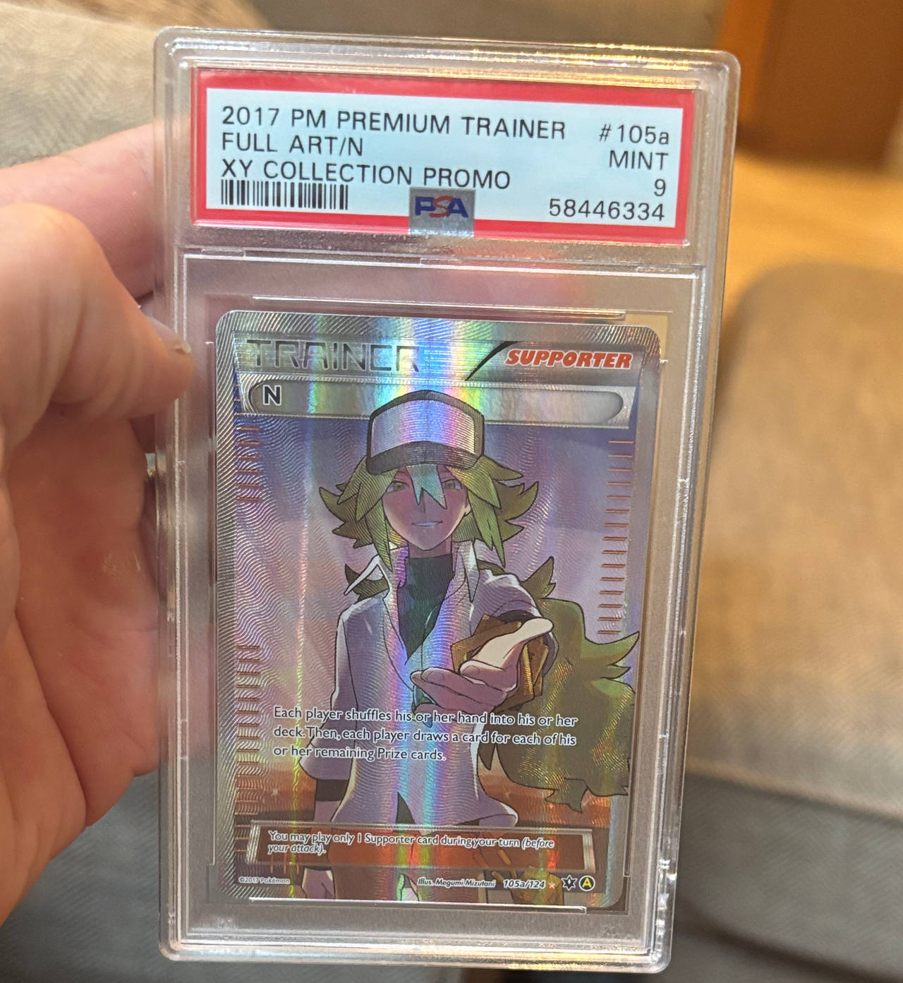 Pokémon TCG N Full Art Promo 105a/124 PSA 9