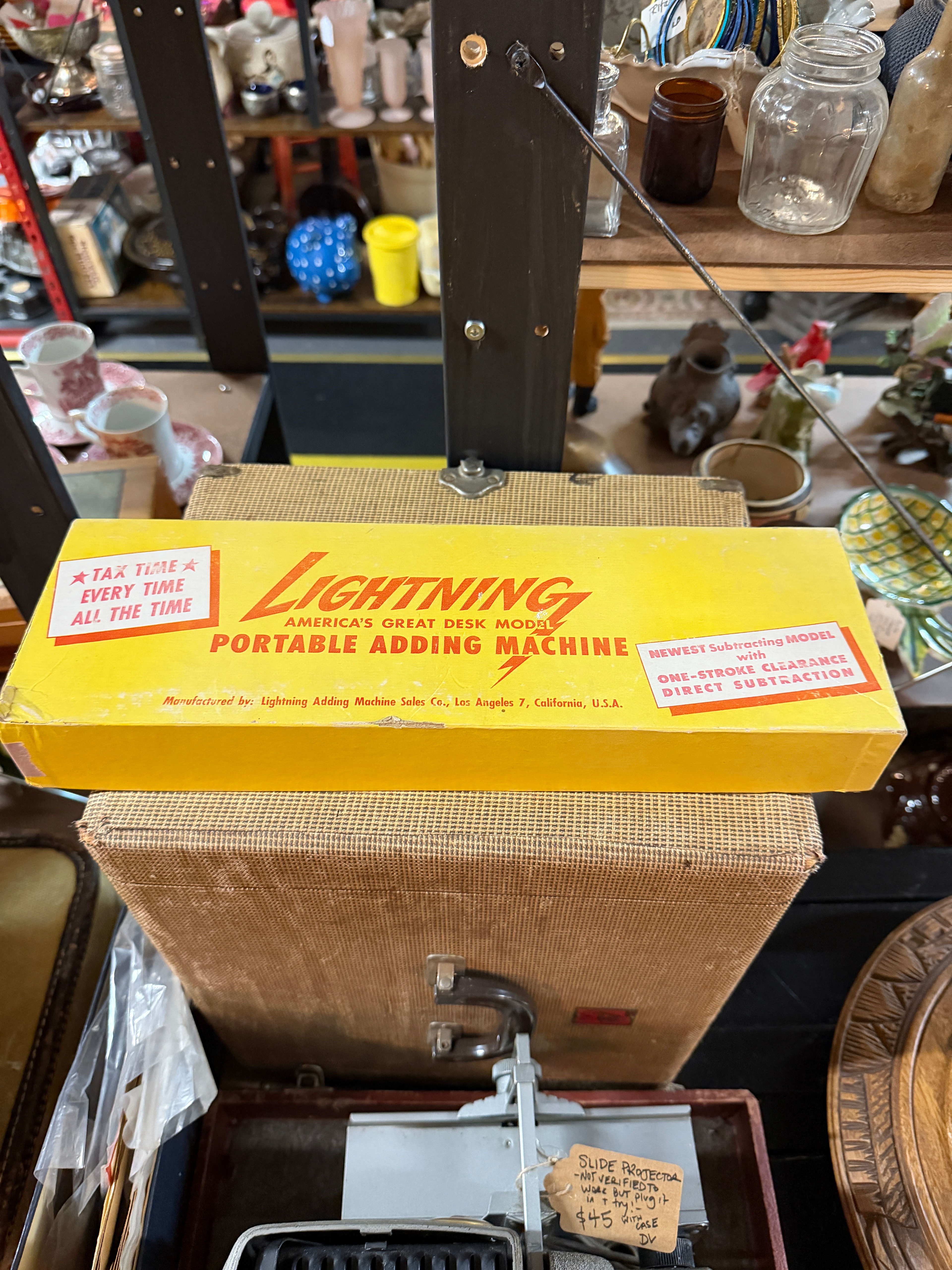 Lightning Portable Adding Machine with Box & Manual & Stylus - Junkee Reno