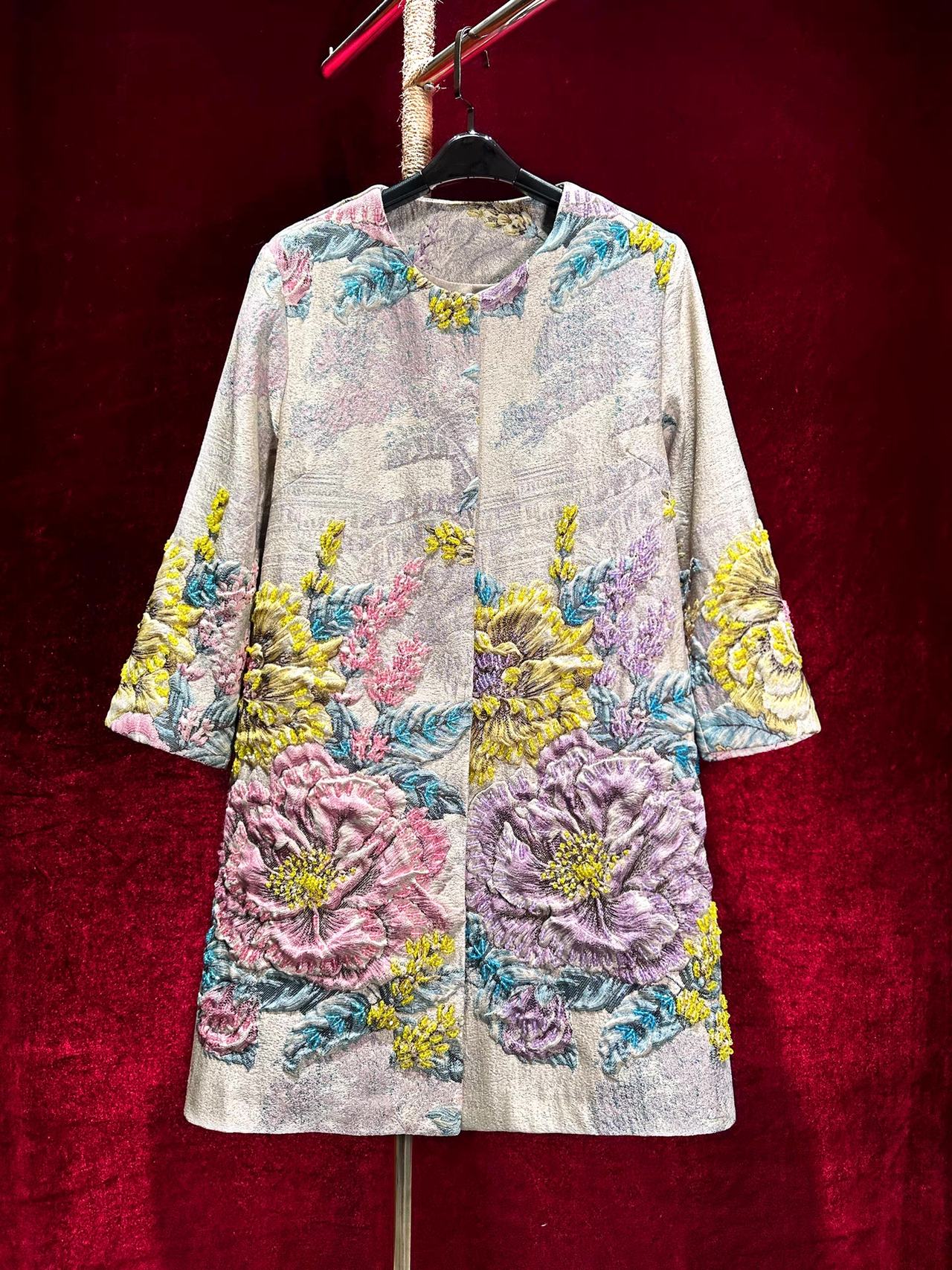 Floral Brocade Coat